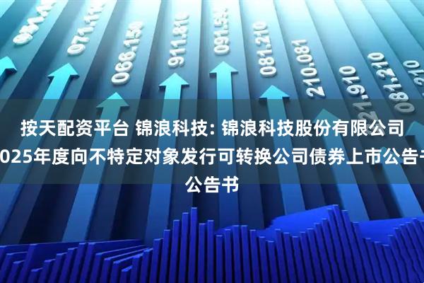 按天配资平台 锦浪科技: 锦浪科技股份有限公司2025年度向不特定对象发行可转换公司债券上市公告书