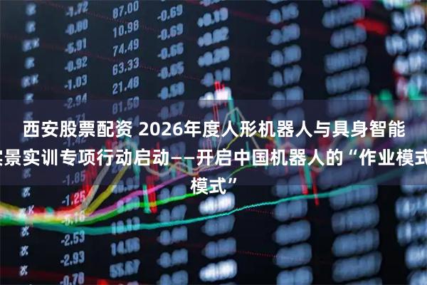 西安股票配资 2026年度人形机器人与具身智能实景实训专项行动启动——开启中国机器人的“作业模式”